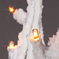 Battery Operated Snow Covered Branch With Timer - 20 Inch 40 LED's